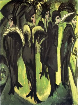  Ludwig Pintura al %C3%B3leo - Ernst Ludwig Kirchner Cinco mujeres en la calle